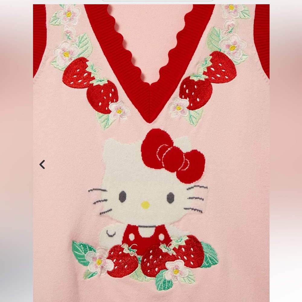 NWOT Sanrio Hello Kitty Strawberry Floral
Women's Vest - BoxLunch Exclusive - Picture 3 of 12